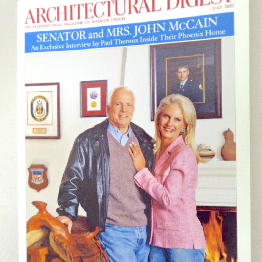 JULY 2005 ARCHITECTURAL DIGEST John McCain